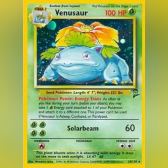 Venusaur Holofoil Pokémon Card - Lightly Played - Base Set 2 - Picture 1 of 3